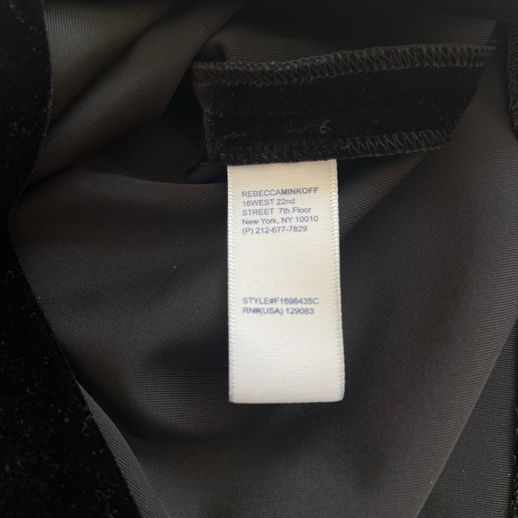 REBECCA MINKOFF VELVET DRESS SIZE XS - Picture 9 of 9